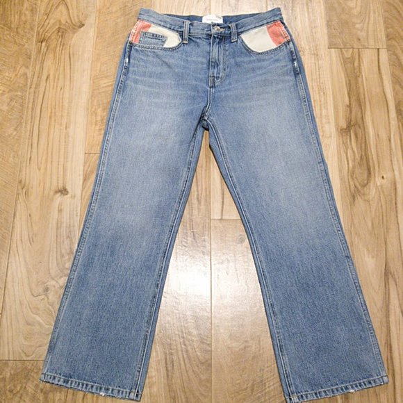 Current/Elliott Blue Jeans Womens 28 Vanessa Crop Straight Leg High Rise 31x26 - Picture 3 of 12